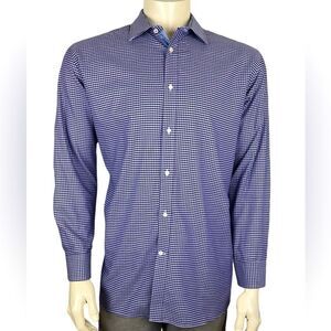 Ted Baker Endurance Casual L/S Plaid Dress Shirt Sz 17-32/33 Excellent Condition